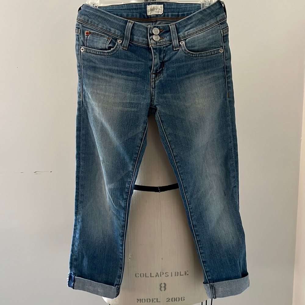 Hudson Ginny Straight Ankle With Cuff Womens Jeans Size 24!